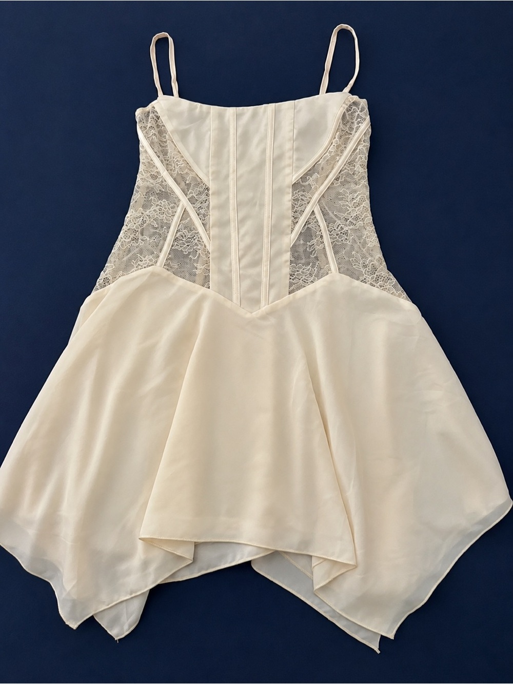 Oh Polly Ivory Lace Corset Babydoll Mini Dress
Size US 4
Coquette|Fairycore - Picture 6 of 7